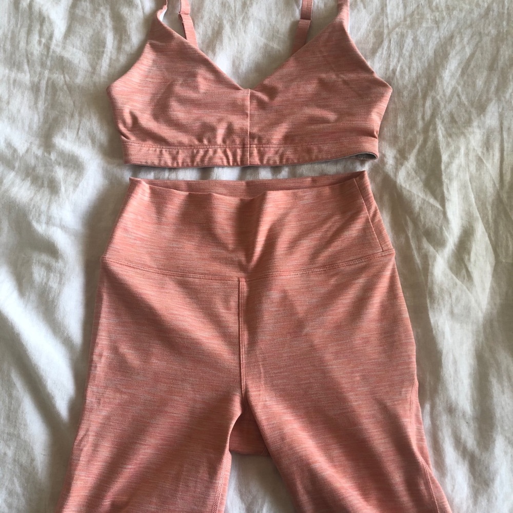 Outdoor voices bike short and sports bra set